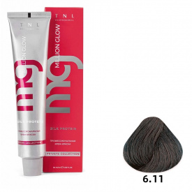 Изображение Крем-краска для волос TNL Million Glow Silk Protein 6.11 темный блонд интенсивный пепельный, 60 мл в интернет-магазине ВОЛГТЕК