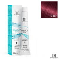 Изображение Крем-краска для волос TNL Million Gloss 7.62 блонд красный фиолетовый, 100 мл в интернет-магазине ВОЛГТЕК