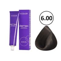 Изображение Крем-краска для волос V-COLOR Demax 6.00 интенсивный темно-русый, 60 мл в интернет-магазине ВОЛГТЕК