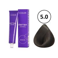 Изображение Крем-краска для волос V-COLOR Demax 5.0 светло-коричневый, 60 мл в интернет-магазине ВОЛГТЕК