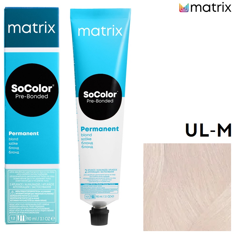 Изображение Крем-краска для волос Matrix Socolor UL-M ультра блонд мокка, 90 мл в интернет-магазине ВОЛГТЕК