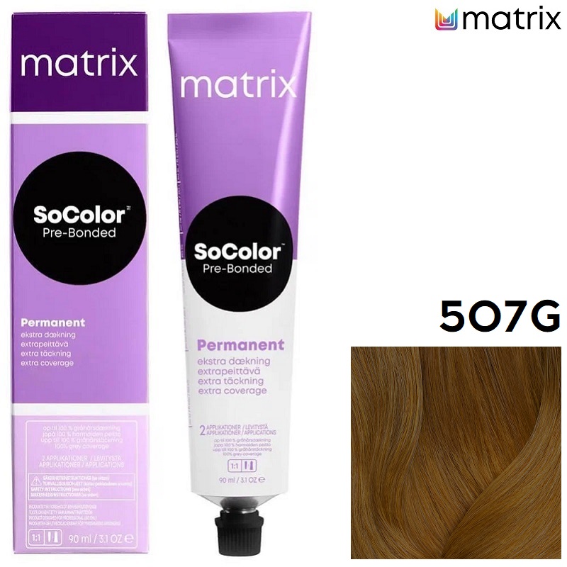 Изображение Крем-краска для волос Matrix Socolor 507G блондин золотистый, 90 мл в интернет-магазине ВОЛГТЕК