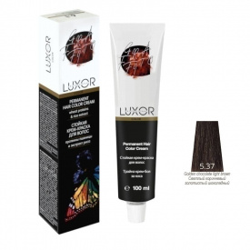 Изображение Крем-краска для волос LUXOR Color 5.37 светлый коричневый золотистый шоколадный, 100 мл в интернет-магазине ВОЛГТЕК