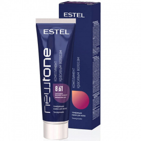 Изображение Тонирующая маска для волос Estel Newtone 8/61 светло-русый фиолетово-пепельный, 60 мл в интернет-магазине ВОЛГТЕК