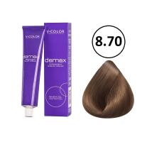 Изображение Крем-краска для волос V-COLOR Demax 8.70 светло-русый шоколадный, 60 мл в интернет-магазине ВОЛГТЕК