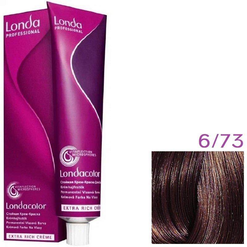 Изображение Крем-краска для волос Londa Professional Color 6.73 темный блонд коричнево-золотистый, 60 мл в интернет-магазине ВОЛГТЕК