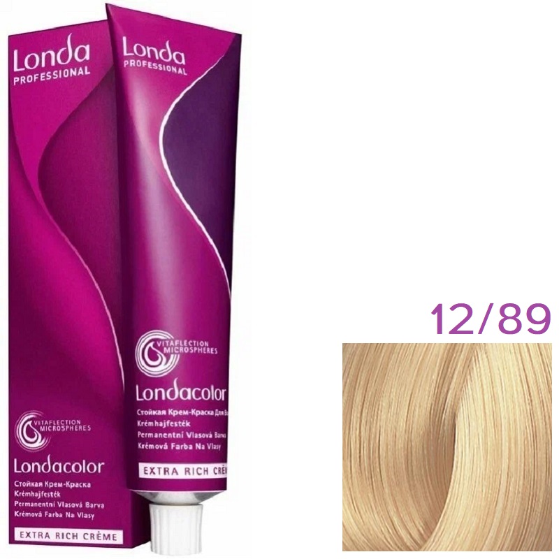 Изображение Крем-краска для волос Londa Professional Color 12.89 специальный блонд жемчужный сандре, 60 мл в интернет-магазине ВОЛГТЕК