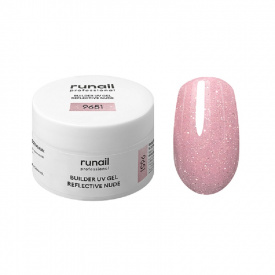 Изображение Моделирющий УФ-гель для ногтей RuNail BUILDER UV GEL REFLECTIVE NUDE №9651, 15 г в интернет-магазине ВОЛГТЕК