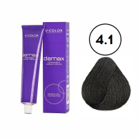 Изображение Крем-краска для волос V-COLOR Demax 4.1 коричневый пепельный, 60 мл в интернет-магазине ВОЛГТЕК