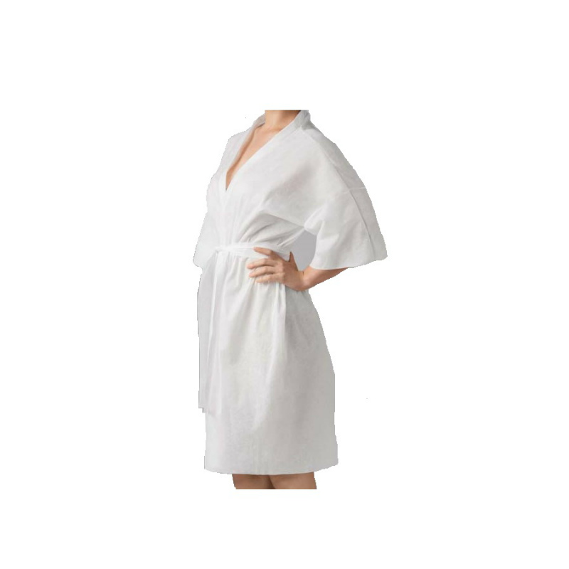 Купить белый одноразовый халат-кимоно с рукавами SMS Чистовье в Волгограде  недорого - интернет-магазин ВОЛГТЕК