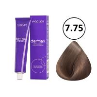 Изображение Крем-краска для волос V-COLOR Demax 7.75 русый палисандр, 60 мл в интернет-магазине ВОЛГТЕК