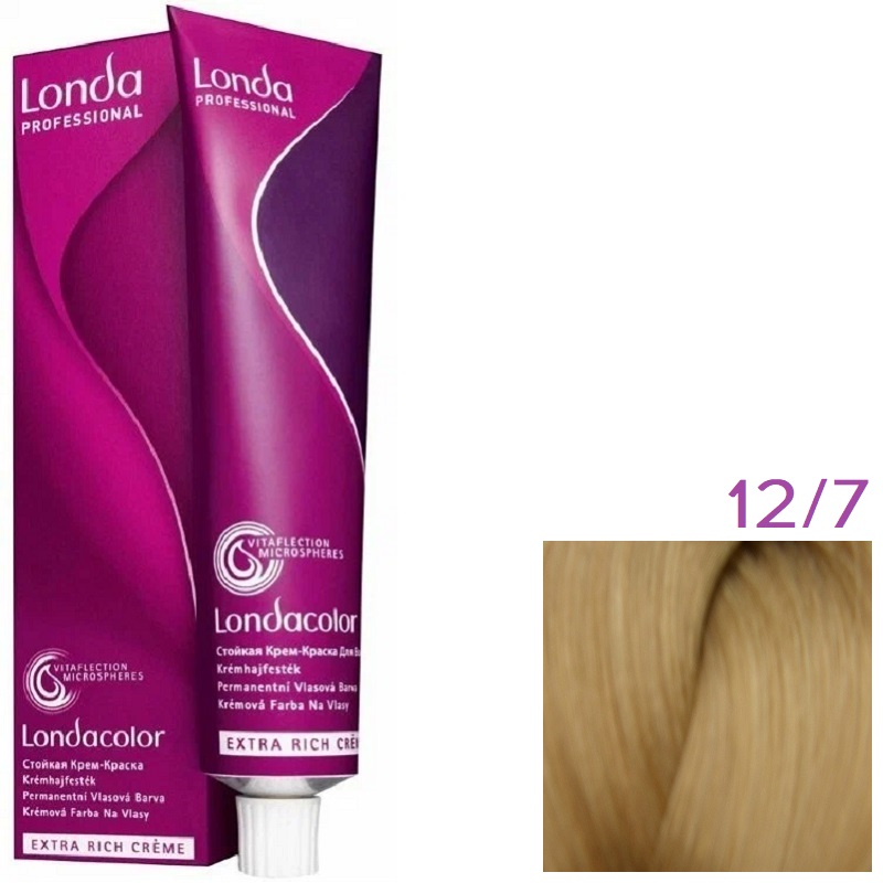 Изображение Крем-краска для волос Londa Professional Color 12.7 специальный блонд коричневый, 60 мл в интернет-магазине ВОЛГТЕК