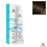 Изображение Крем-краска для волос TNL Million Gloss 7.81 блонд карамельный пепельный, 100 мл в интернет-магазине ВОЛГТЕК