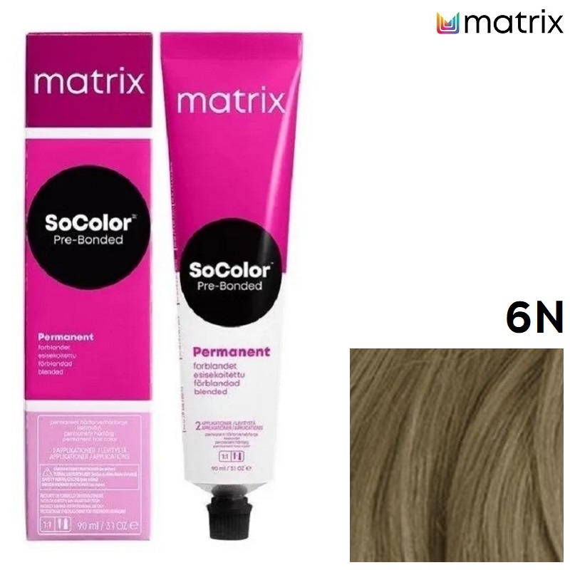 Изображение Крем-краска для волос Matrix Socolor 6N темный блондин, 90 мл в интернет-магазине ВОЛГТЕК
