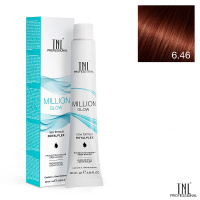 Изображение Крем-краска для волос TNL Million Gloss 6.46 темный блонд медный красный, 100 мл в интернет-магазине ВОЛГТЕК