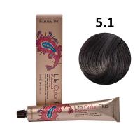 Изображение Крем-краска для волос Farmavita Life Color Plus 5.1 светло-каштановый пепельный, 100 мл в интернет-магазине ВОЛГТЕК
