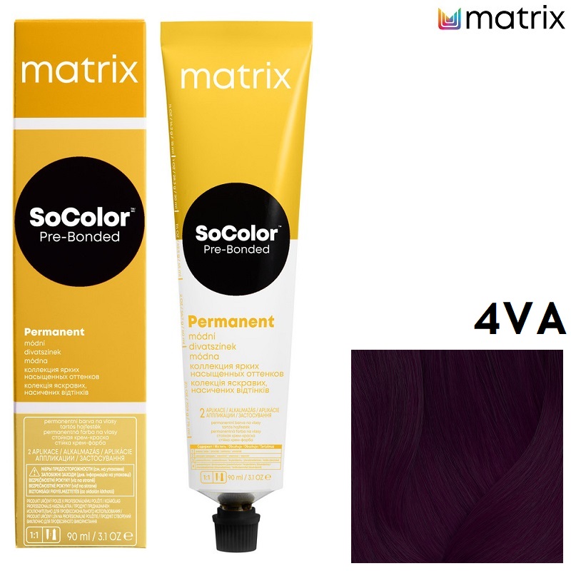 Изображение Крем-краска для волос Matrix Socolor 4VA шатен перламутрово-пепельный, 90 мл в интернет-магазине ВОЛГТЕК