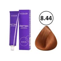 Изображение Крем-краска для волос V-COLOR Demax 8.44 светло-русый медный интенсивный, 60 мл в интернет-магазине ВОЛГТЕК