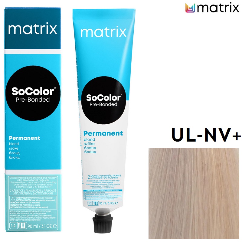 Изображение Крем-краска для волос Matrix Socolor UL-NV+ натуральный перламутровый, 90 мл в интернет-магазине ВОЛГТЕК
