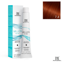 Изображение Крем-краска для волос TNL Million Gloss 7.4 блонд медный, 100 мл в интернет-магазине ВОЛГТЕК