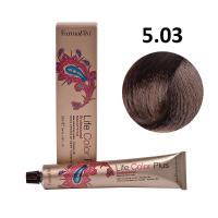 Изображение Крем-краска для волос Farmavita Life Color Plus 5.03 теплый светло-каштановый, 100 мл в интернет-магазине ВОЛГТЕК