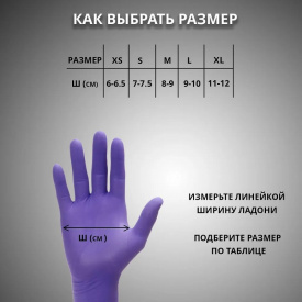 Изображение Фиолетовые нитриловые одноразовые перчатки SitekMed M в интернет-магазине ВОЛГТЕК