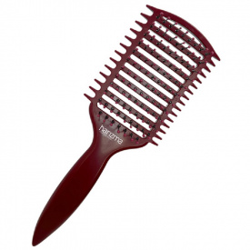 Изображение Массажная щетка для волос 9 рядов Harizma Nylon, бордовая h10686-33 в интернет-магазине ВОЛГТЕК