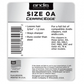 Изображение Ножевой блок Andis CeramicEdge size 0A (1.2 мм) 64470 керамический под слот A5 в интернет-магазине ВОЛГТЕК