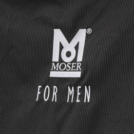 Изображение Парикмахерский пеньюар Moser Pinstripe Cape For Men 0092-0145 чёрный в интернет-магазине ВОЛГТЕК