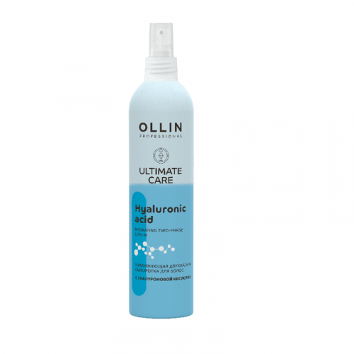 Изображение Сыворотка для волос увлажняющая двухфазная с гиалуроновой кислотой OLLIN ULTIMATE CARE 250 мл в интернет-магазине ВОЛГТЕК