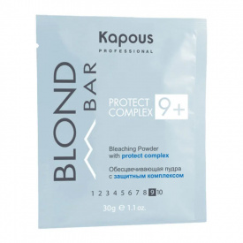 Изображение Обесцвечивающая пудра с защитным комплексом Kapous Blond Bar Protect Complex 9+, 30 г в интернет-магазине ВОЛГТЕК
