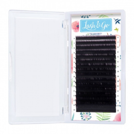 Изображение Черные ресницы для наращивания Lash&Go 0,12/C+/7 mm (16 линий) в интернет-магазине ВОЛГТЕК