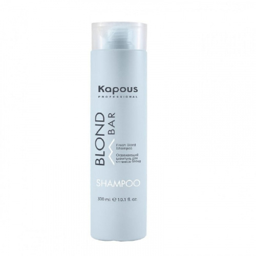 Изображение Освежающий шампунь для волос оттенков блонд Kapous Blond Bar, 300 мл в интернет-магазине ВОЛГТЕК