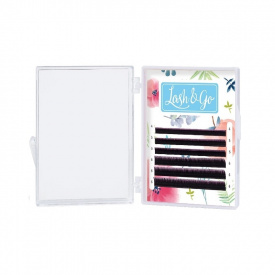 Изображение Черные ресницы для наращивания Lash&Go микс 0,12/C/7-12 mm (6 линий) в интернет-магазине ВОЛГТЕК