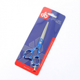 Изображение Парикмахерские ножницы прямые 5.5" DEWAL COLOUR STEP M31955-BL, голубые в интернет-магазине ВОЛГТЕК